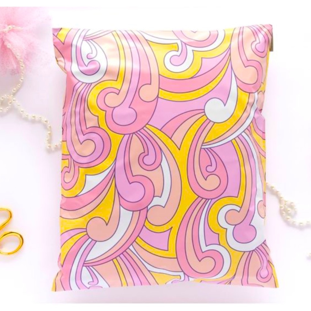 NEW SIZE!🌸10 Summer Swirl Poly Mailer 14 x 17 inch